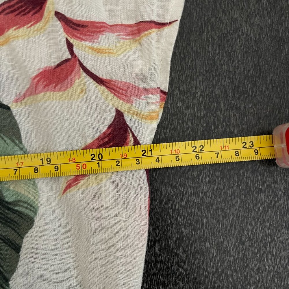 Rails Floral Print Drawstring Tie Linen Dress, Si… - image 5